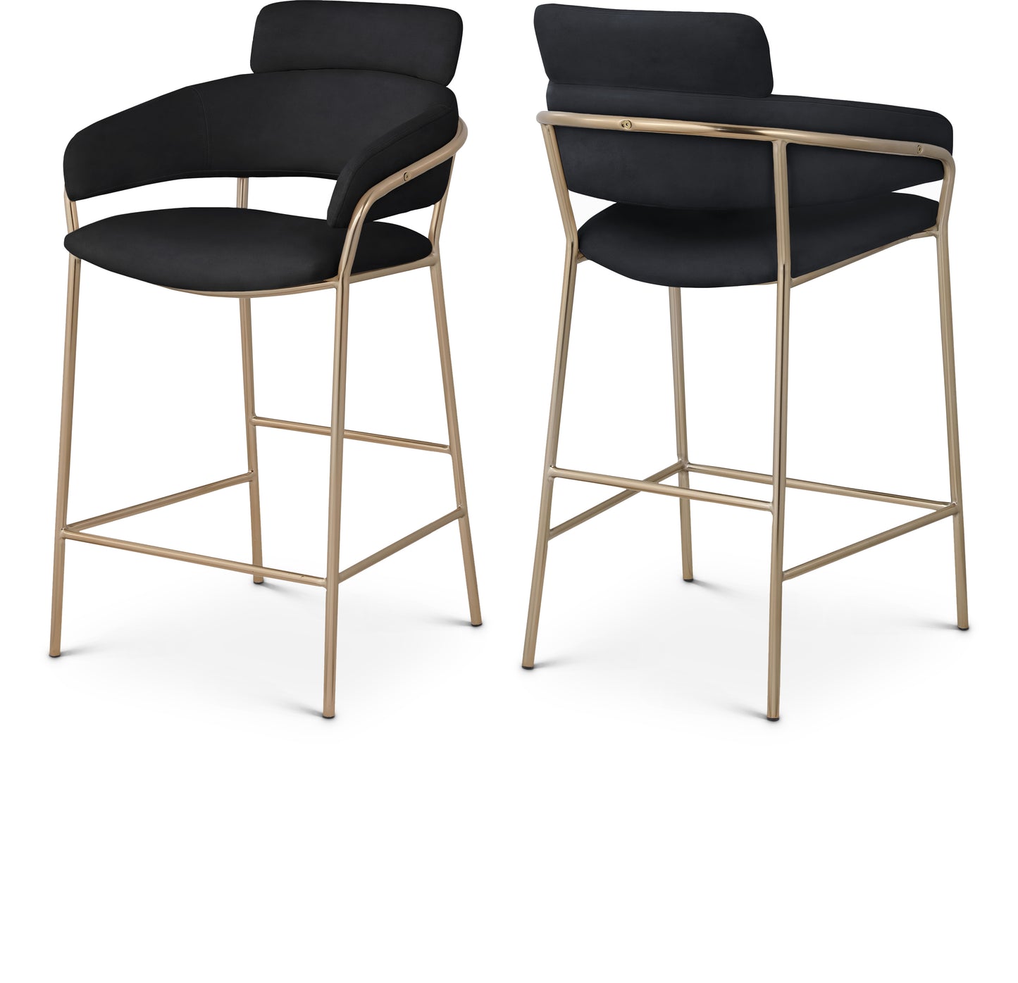 Yara Velvet Counter Stool SKU: 550Grey-C
