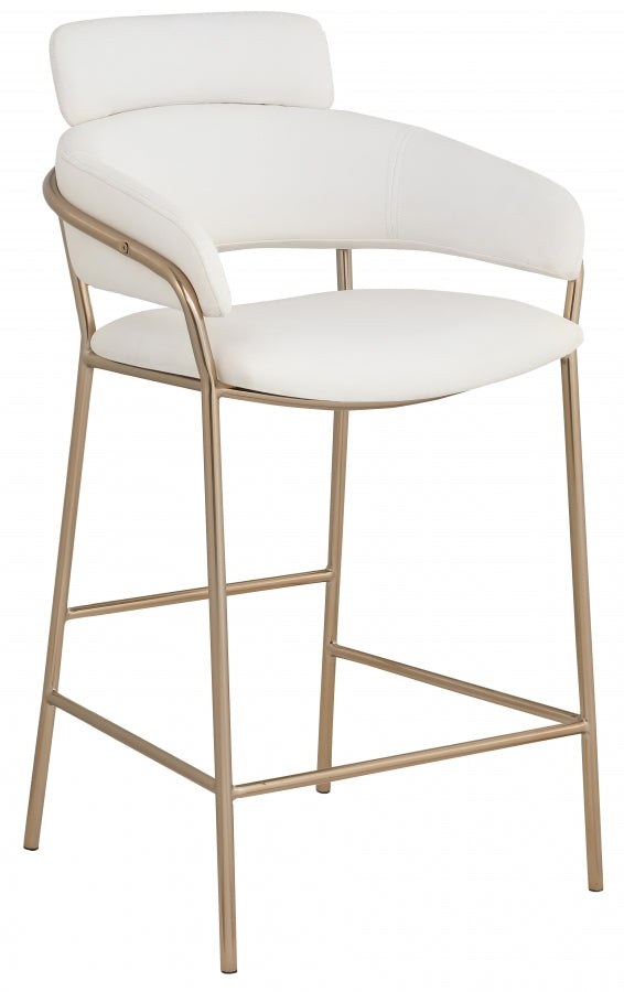 Yara Faux Leather Counter Stool SKU: 550Cream-C