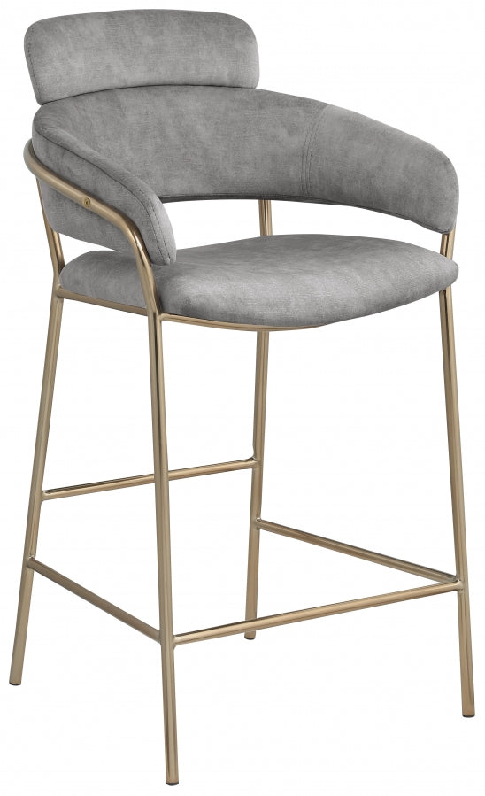 Yara Velvet Counter Stool SKU: 550Grey-C