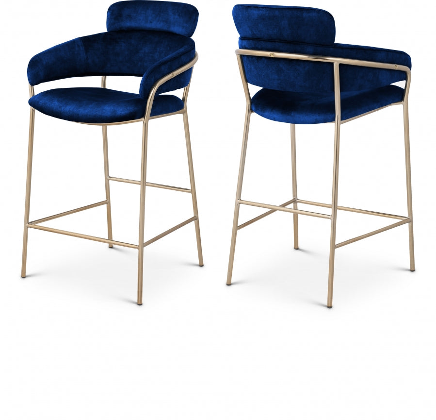 Yara Velvet Counter Stool SKU: 550Beige-C