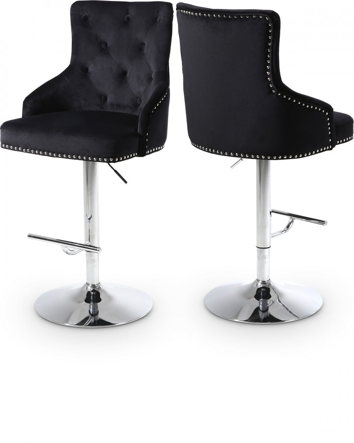 Claude Velvet Adjustable Bar | Counter Stool SKU: 709White