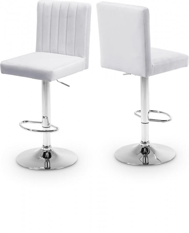 Joel Velvet Adjustable Bar | Counter Stool SKU: 710Navy