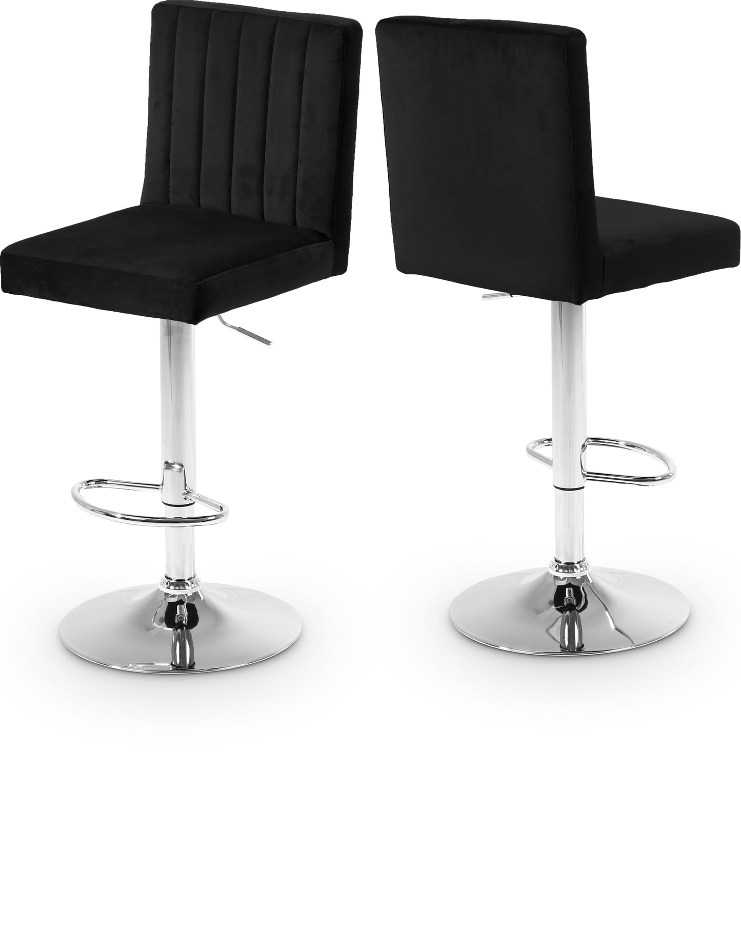 Joel Velvet Adjustable Bar | Counter Stool SKU: 710Navy
