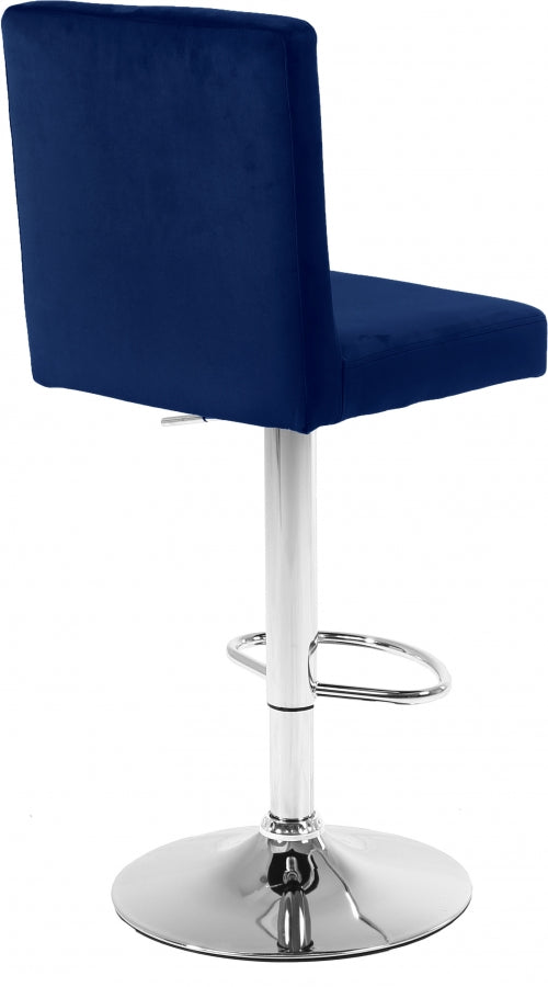 Joel Velvet Adjustable Bar | Counter Stool SKU: 710Navy