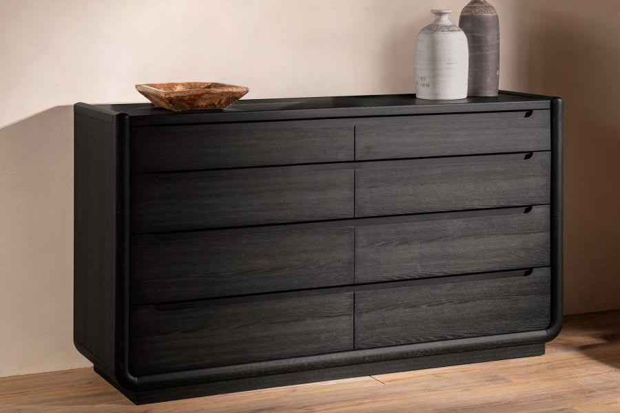 black clothes dresser Leandro 8-drawer Bedroom Cabinet Burnished 222493 – Venini Furniture COLOR:IVORY Retro 90s Prom Dress stay preserved and scratch Product Segment_Womens Fashion
