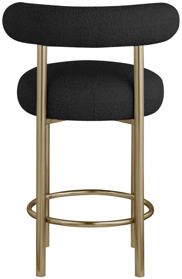 Bordeaux Boucle Fabric Stool SKU: 547Green-C