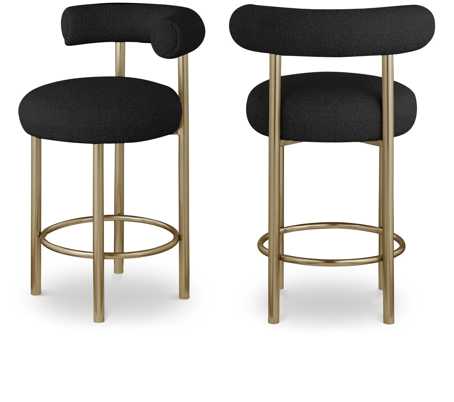 Bordeaux Boucle Fabric Stool SKU: 547Green-C