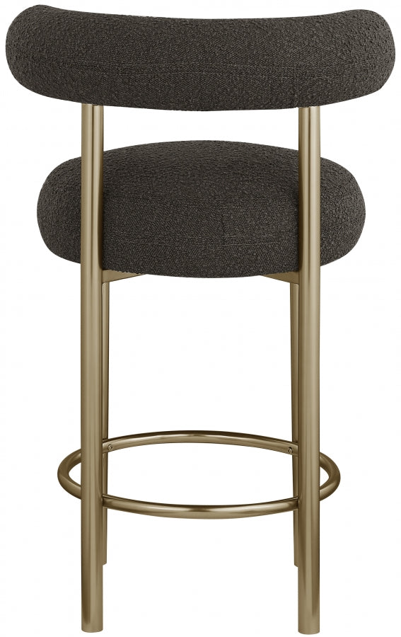 Bordeaux Boucle Fabric Stool SKU: 547Green-C