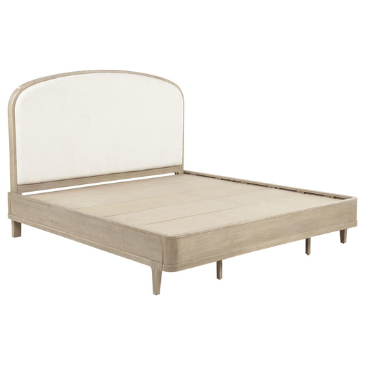 Lucaire Upholstered Panel Bed Sandstone