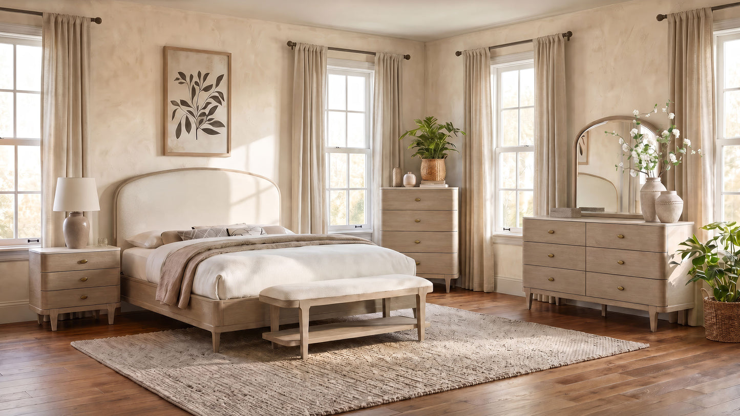 Lucaire 5-drawer Chest of Drawers Sandstone 225185