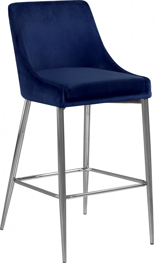 Karina Velvet Counter Stool SKU: 790Black-C