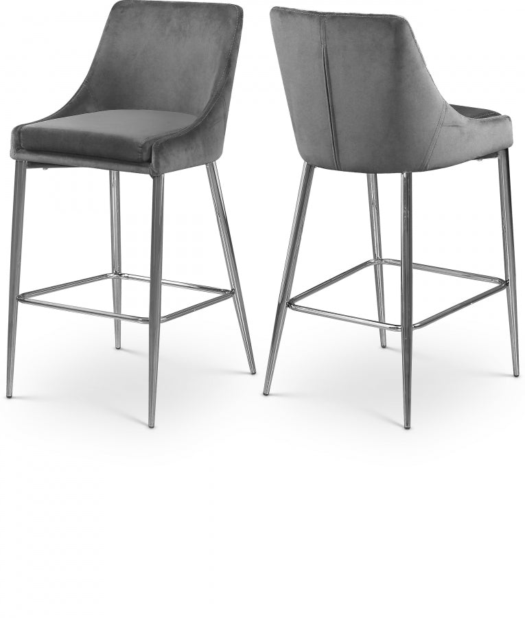 Karina Velvet Counter Stool SKU: 790Black-C