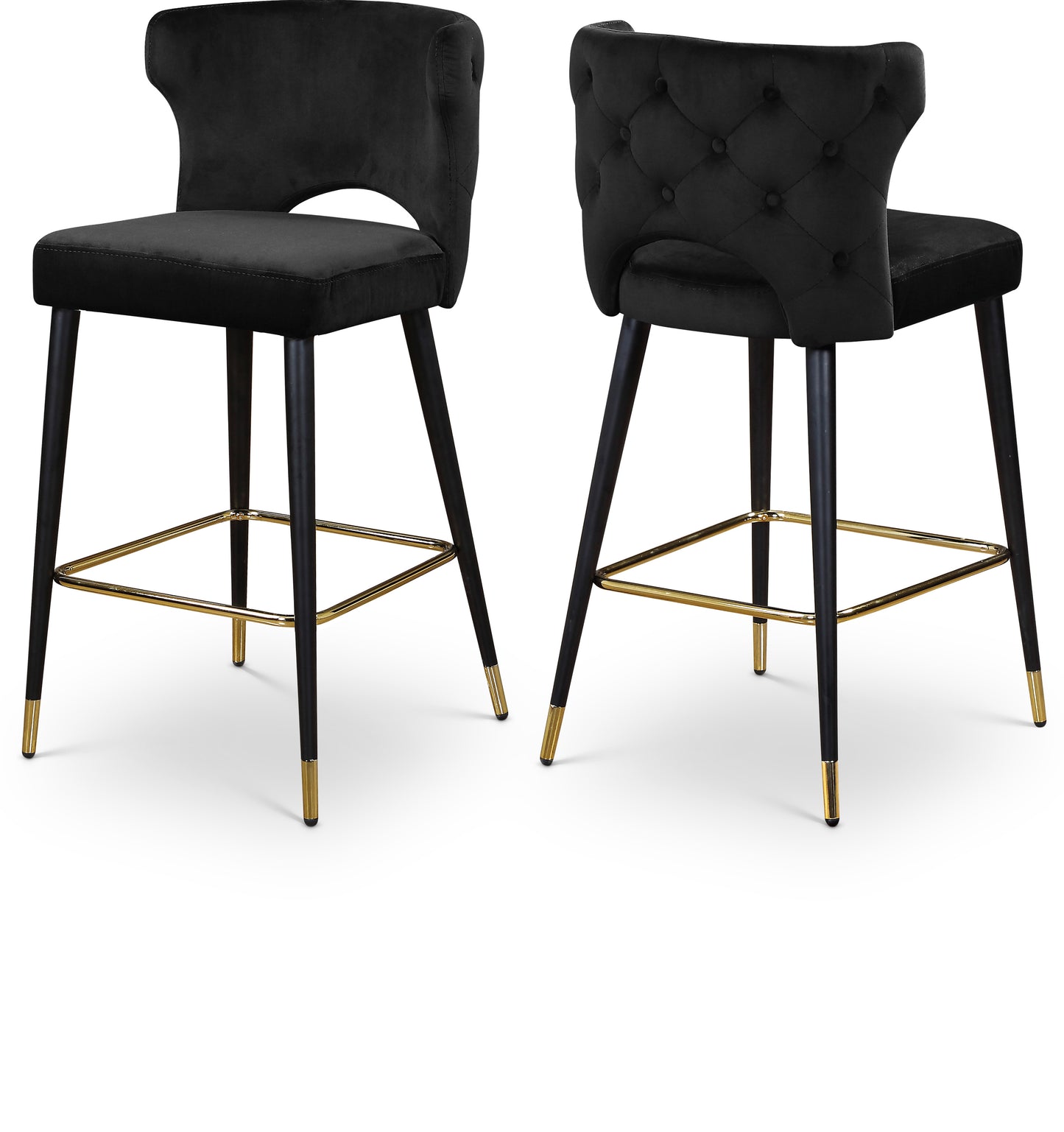 Kelly Velvet Counter Stool SKU: 791Green-C