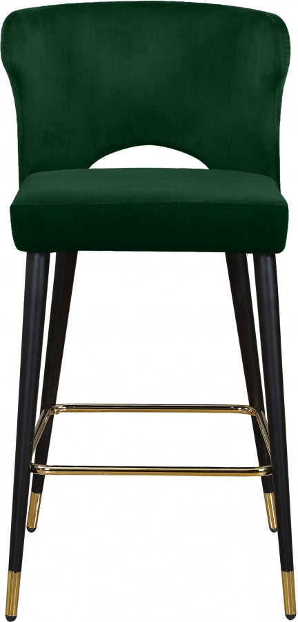 Kelly Velvet Counter Stool SKU: 791Green-C