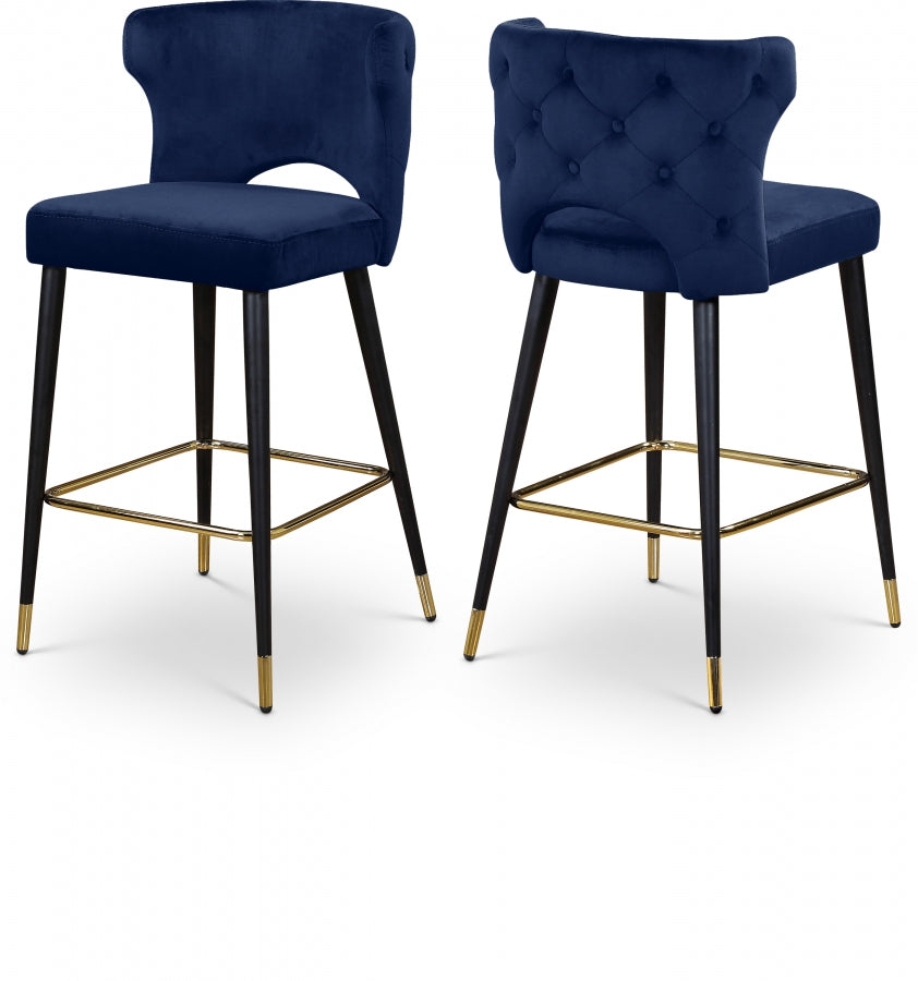 Kelly Velvet Counter Stool SKU: 791Green-C