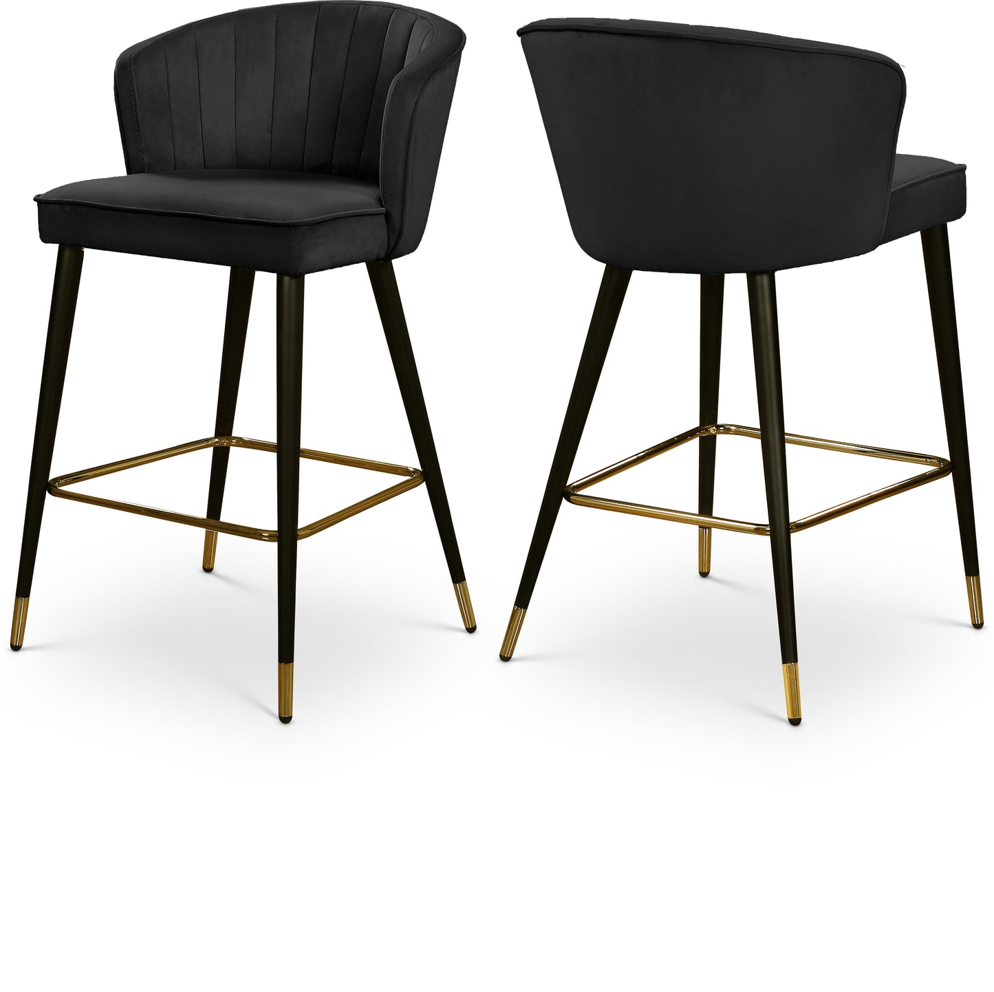 Cassie Velvet Counter Stool SKU: 793Navy-C