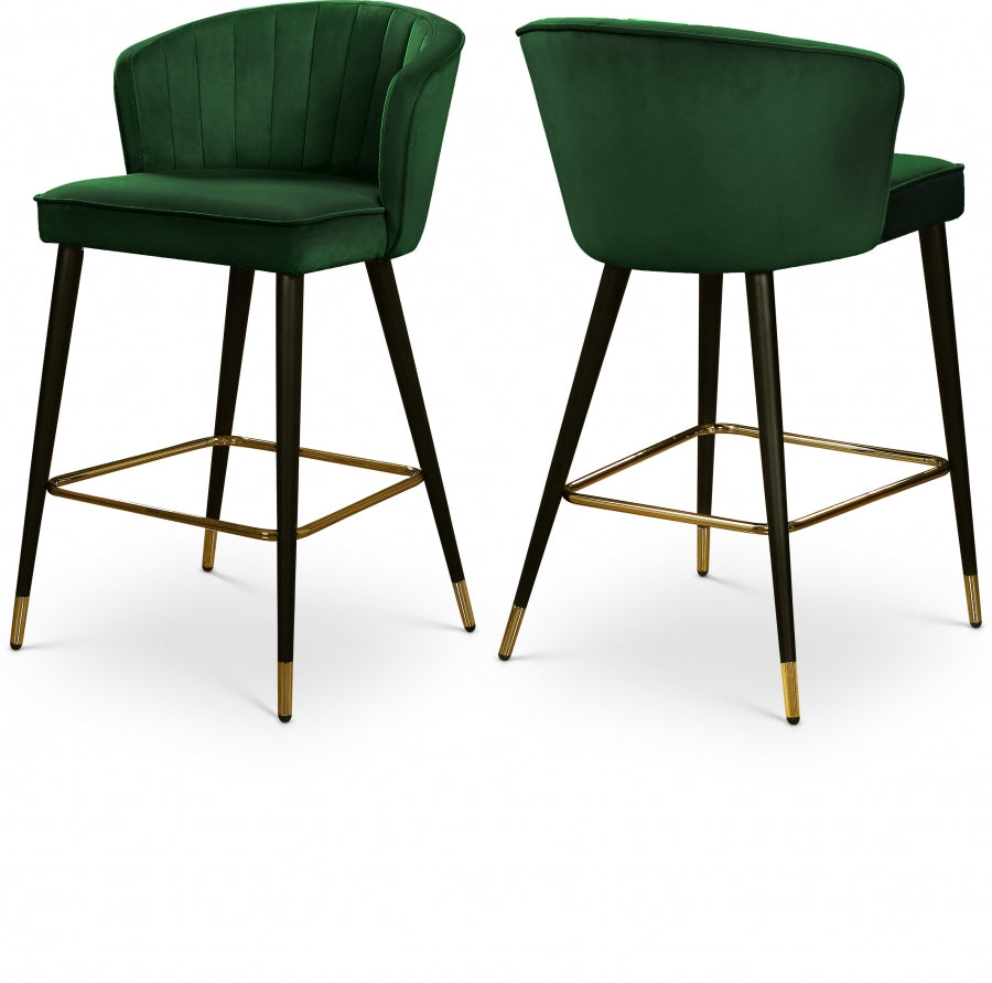Cassie Velvet Counter Stool SKU: 793Navy-C