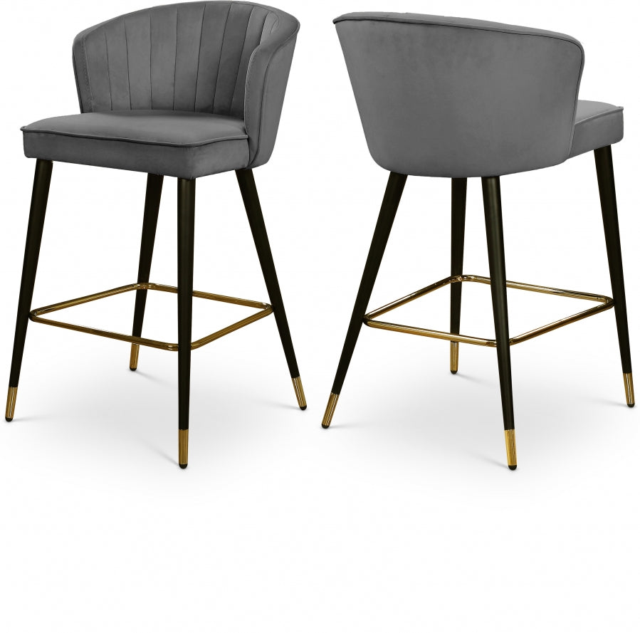 Cassie Velvet Counter Stool SKU: 793Navy-C