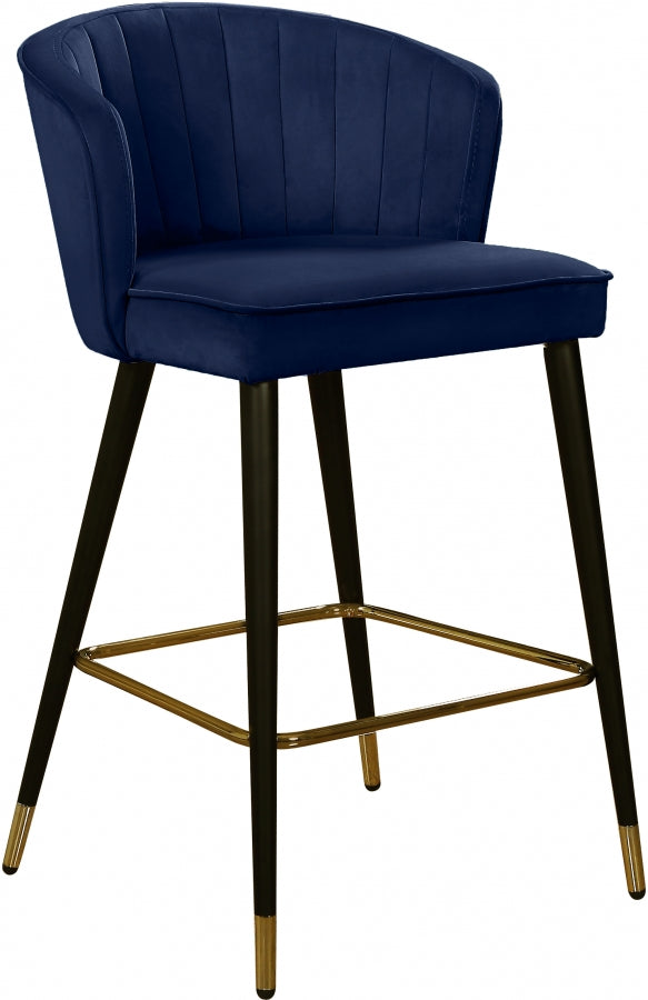 Cassie Velvet Counter Stool SKU: 793Navy-C