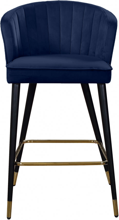 Cassie Velvet Counter Stool SKU: 793Navy-C