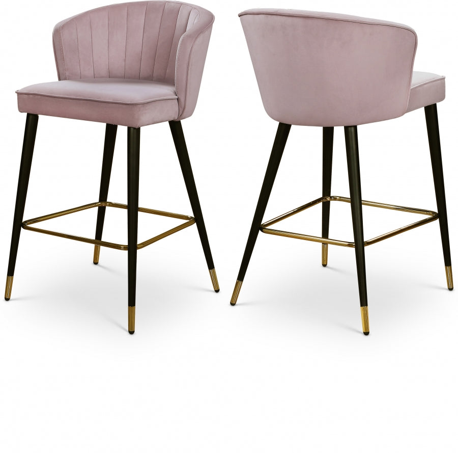 Cassie Velvet Counter Stool SKU: 793Navy-C