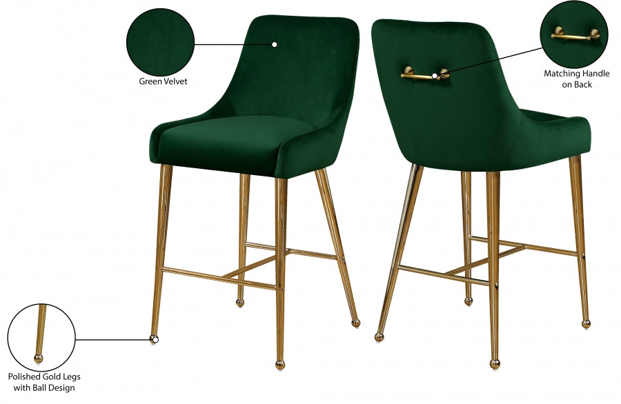 Owen Velvet Counter Stool SKU: 745Black