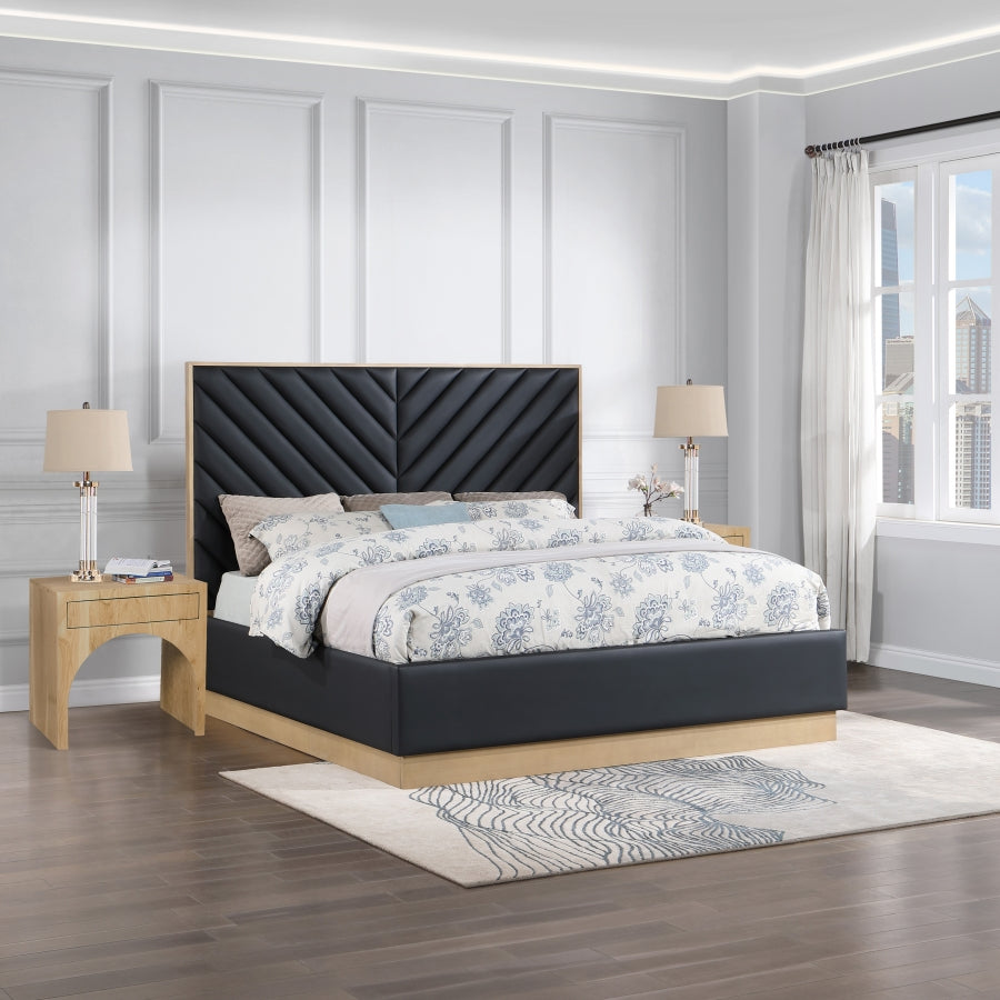 Casa Faux Leather Bed SKU: CasaCream-K