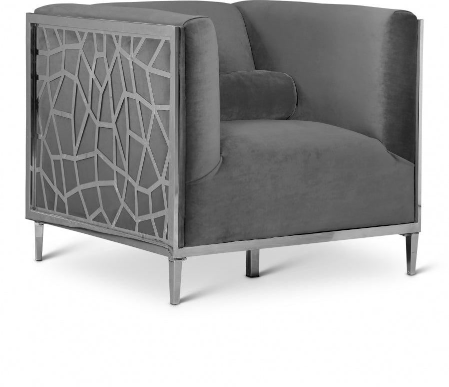 Opal Velvet Chair SKU: 672Navy-C