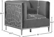 Opal Velvet Chair SKU: 672Navy-C