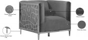 Opal Velvet Chair SKU: 672Navy-C