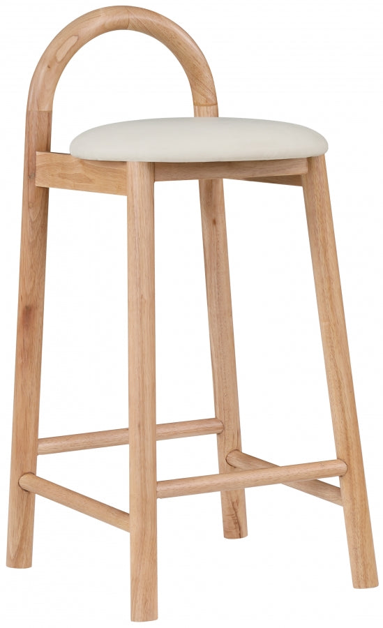 Calvin Faux Leather Counter Stool SKU: 475Cream-C