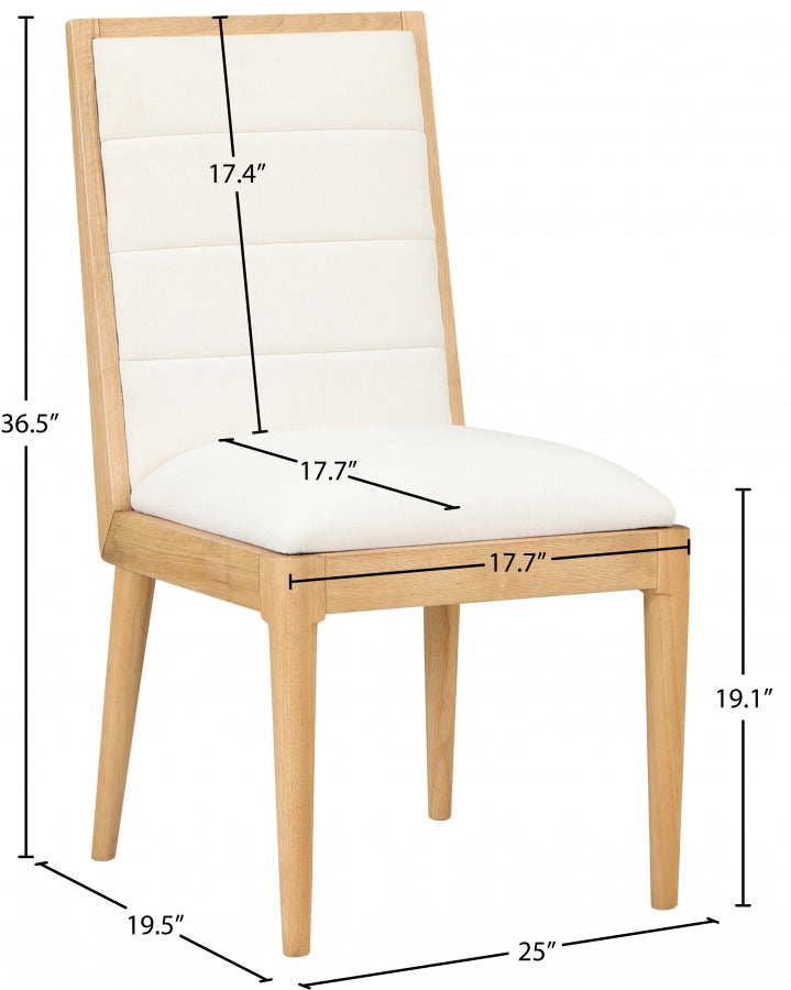 Bristol Faux Leather Dining Chair SKU: 485Cream-C