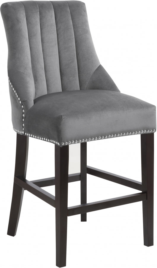 Oxford Velvet Counter Stool SKU: 722Grey-C