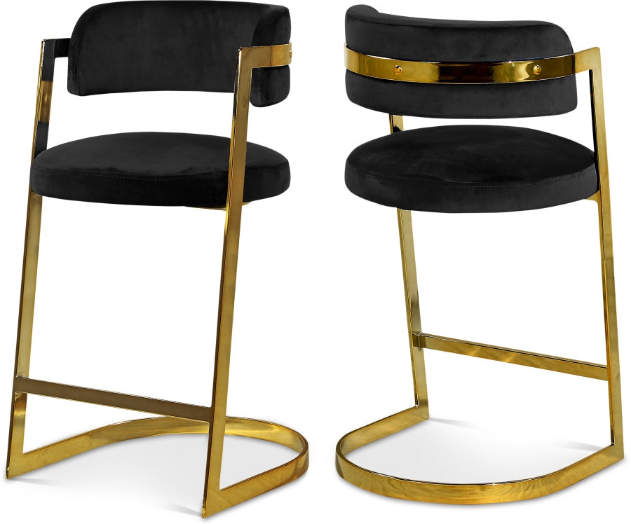 Stephanie Velvet Counter Stool SKU: 796Pink-C