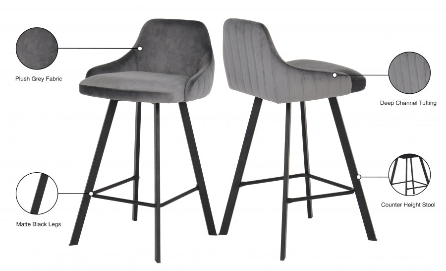 Viviene Velvet Counter Stool SKU: 761Navy