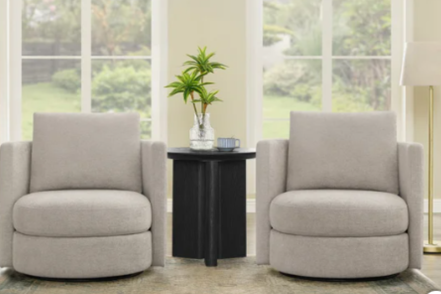 Thomasville Davos Swivel Chairs, 2-pack Floor Model
