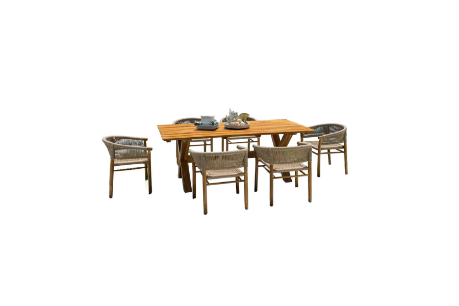 Corsica 7 PC Dining Set SKU: PJO-3401-ACA-7DA