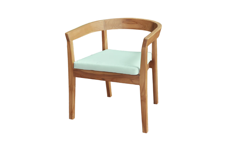 Bali Teak Dining Armchair SKU: PJO-3601-NAT-AC-CUSH-SET2