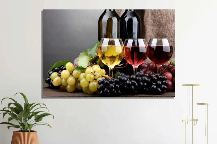 DEGUSTATION Wine Country Elegance Modern Wall Art TG