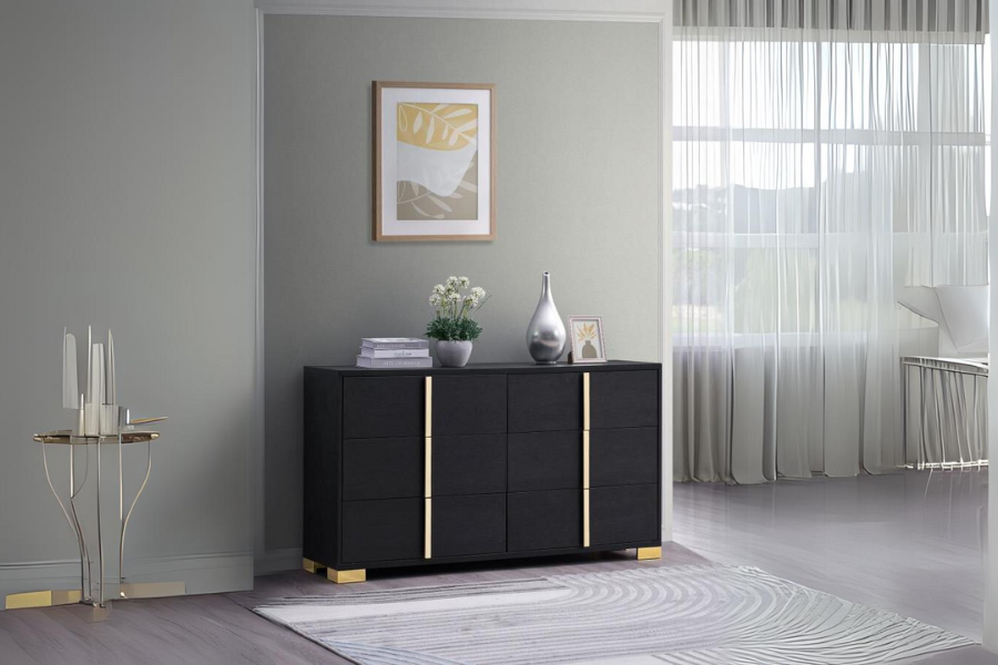 6 drawer dresser black Anmytek Modern 6-Drawer Double for Bedroom Wood Rattan Chest of Drawers - Bed Bath & Beyond and storage savvy Marceline 6-drawer Dresser Black 222833