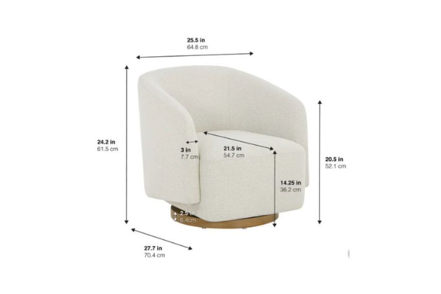 Henredon Mini Murphy Kids Swivel Accent Chair