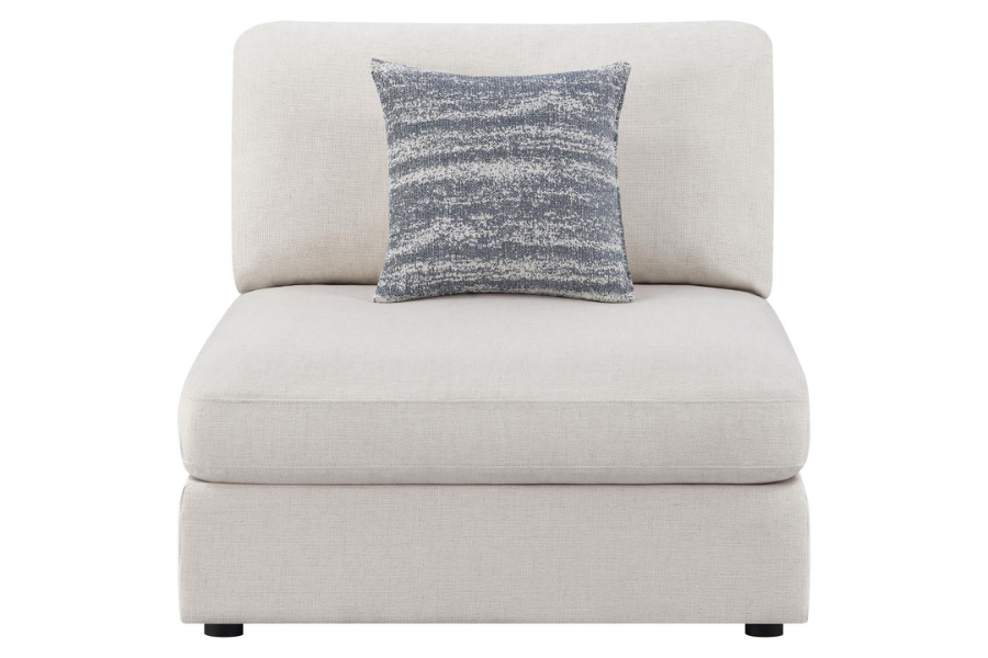 Sillón Serene tapizado sin brazos beige 551321