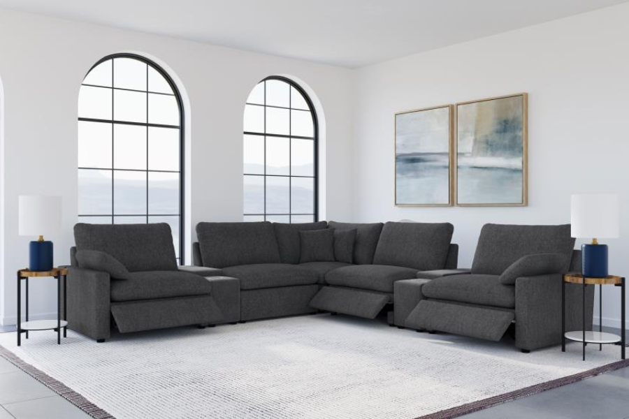 Collins 7-piece Modular Power Reclining Sectional Grey 609560P-SETA Comming Soon