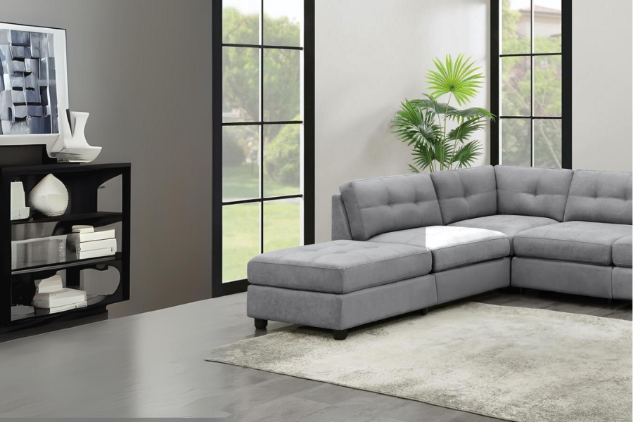 Sillón sin brazos con respaldo acolchado y capitoné Claude Dove 551004