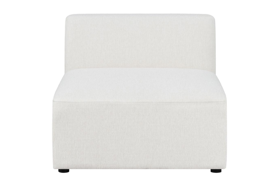 Sillón Freddie tapizado con respaldo estrecho y sin brazos Pearl 551641