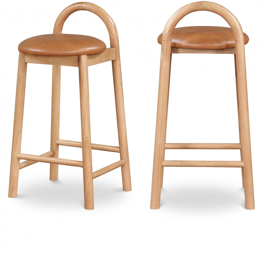 Calvin Faux Leather Counter Stool SKU: 475Cream-C