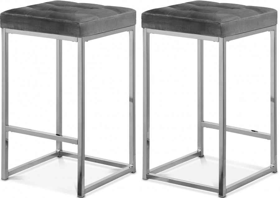 Nicola Velvet Counter Stool SKU: 904Black-C