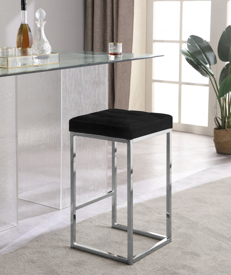 Nicola Velvet Counter Stool SKU: 904Black-C