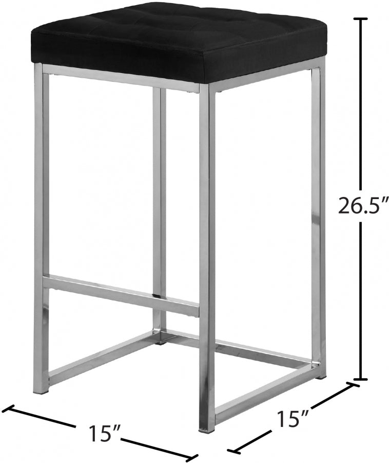 Nicola Velvet Counter Stool SKU: 904Black-C