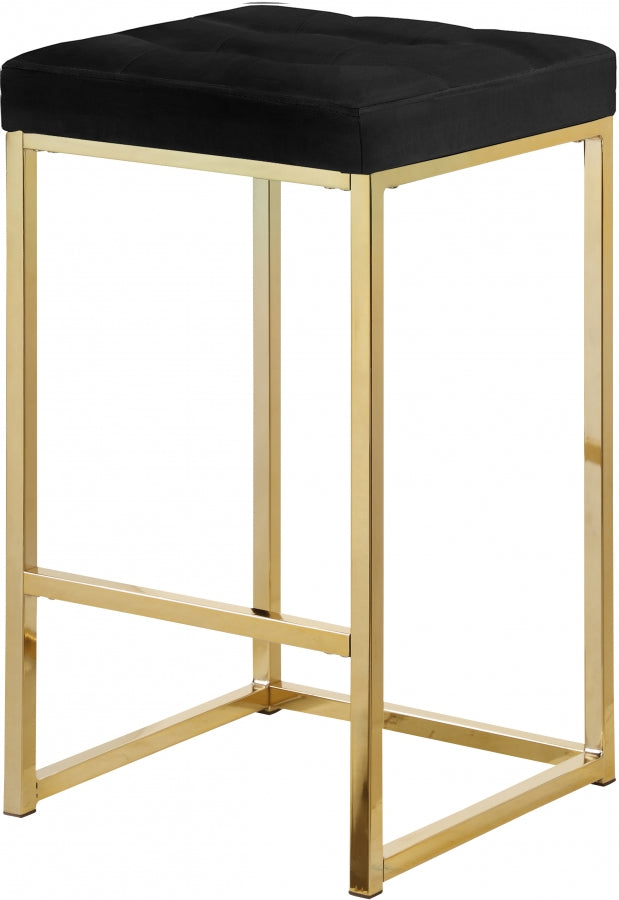 Nicola Velvet Counter Stool SKU: 906Black-C
